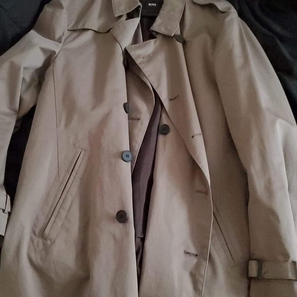 Hugo Boss Trench Coat W/ Waistbelt
